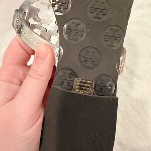 Tory Burch Silver Sandals